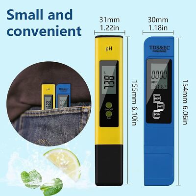 Digital Tester PH+TDS EC Wassertest Meter Messgerät Leitwertmessgerät 0~9990ppm.