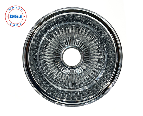 13x7 Rev 100 Spokes Chrome Lowrider Wire Wheel Rims - Foto 3 di 7