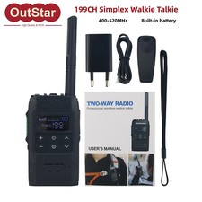 HamGeek ST7500 400-520MHz 199CH Simplex Walkie Talkie LED Display w/ Flashlight
