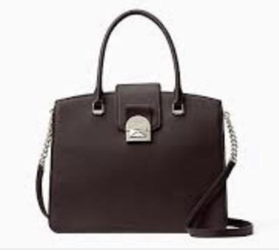 KATE SPADE Neve Medium Triple Compartment Satchel CHOCOLATE