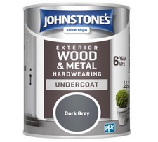 Johnstone's Wood & Metal Exterior Hardwearing Undercoat 750ml - Dark Grey