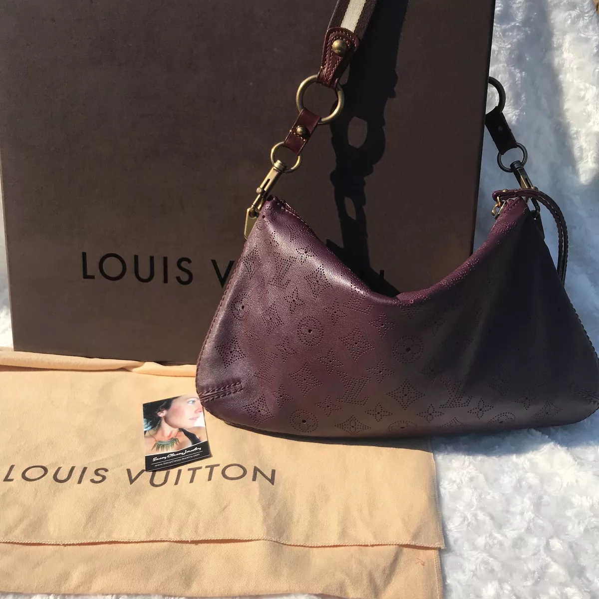 Louis Vuitton Purple Onatah Mahina Leather LV Monogram Vintage Shoulder Bag  BOX