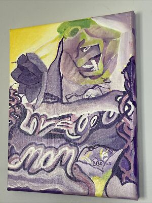 Purple Yellow 8x10 Mothers Day Acrylic Painting