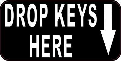 Drop Keys Here Magnet Car Truck Vehicle Magnetic Sign