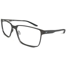 Nike Eyeglasses Frames 8048 071 Brushed Gunmetal Gray Square Full Rim 55-14-140