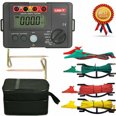 UNI-T UT521 Digital Earth Tester Earth Ground Insulation Resistance Meter Ohm K 