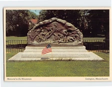 Postcard Memorial to the Minuteman Lexington Massachusetts USA