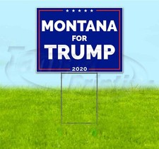 MONTANA FOR TRUMP 18x24 Yard Sign WITH STAKE Corrugated Bandit USA MAGA