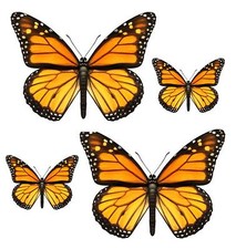 4x sticker adesivi adesivo pc wall auto moto farfalla farfalle giallo r2 murali