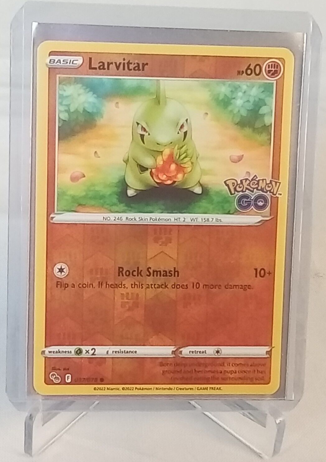 Larvitar Hp 60 Holo #37 Pokémon Card 2022