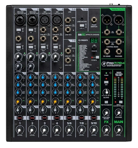 Mackie ProFX10v3 10-Channel Professional Effects Mixer w/USB ProFX10 v3