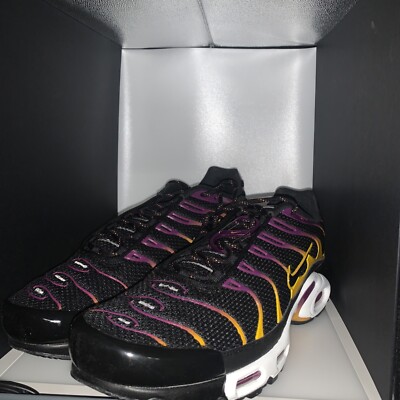 Nike Air Max Plus University Gold Viotech Purple Mens Size 12