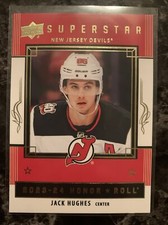 Jack Hughes 2023-24 Upper Deck Series 1 UD SUPERSTAR HONOR ROLL HR-25