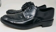 Pronto Uomo Firenze Men's Leather Oxfords 9 1/2 - Black