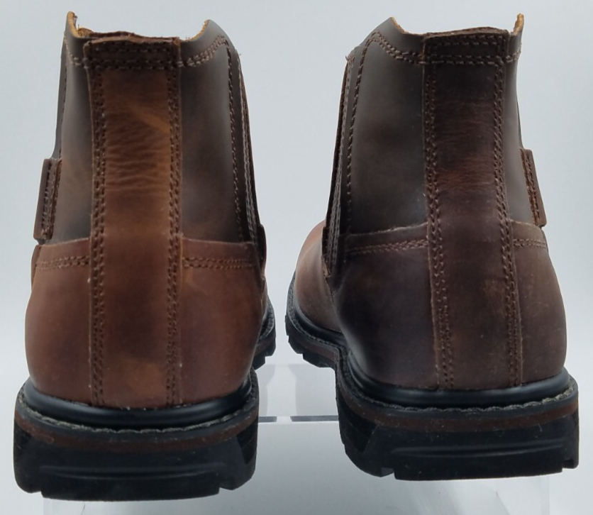 Skechers Blaine Orsen 62929 Chelsea Pull-On Brown Leather Boots