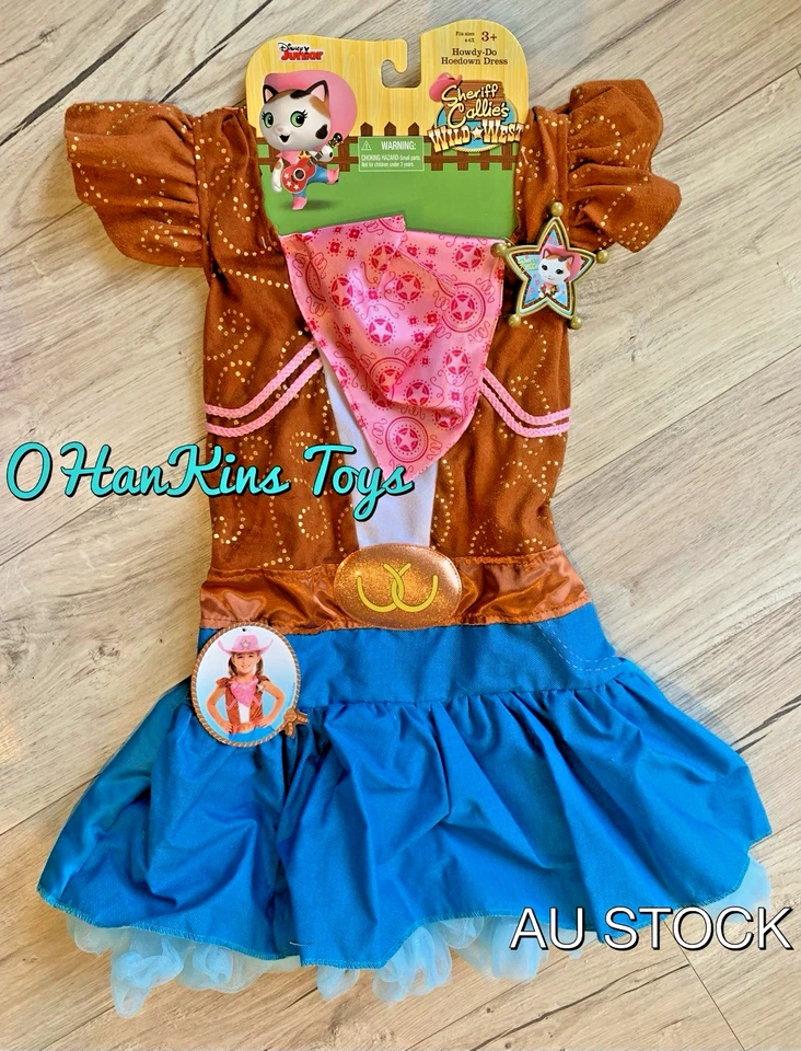 Nuevo Disfraz Disney Junior Oficial Licencia Sheriff Callies Salvaje Oeste Gato Niñas Foto 3 de 4