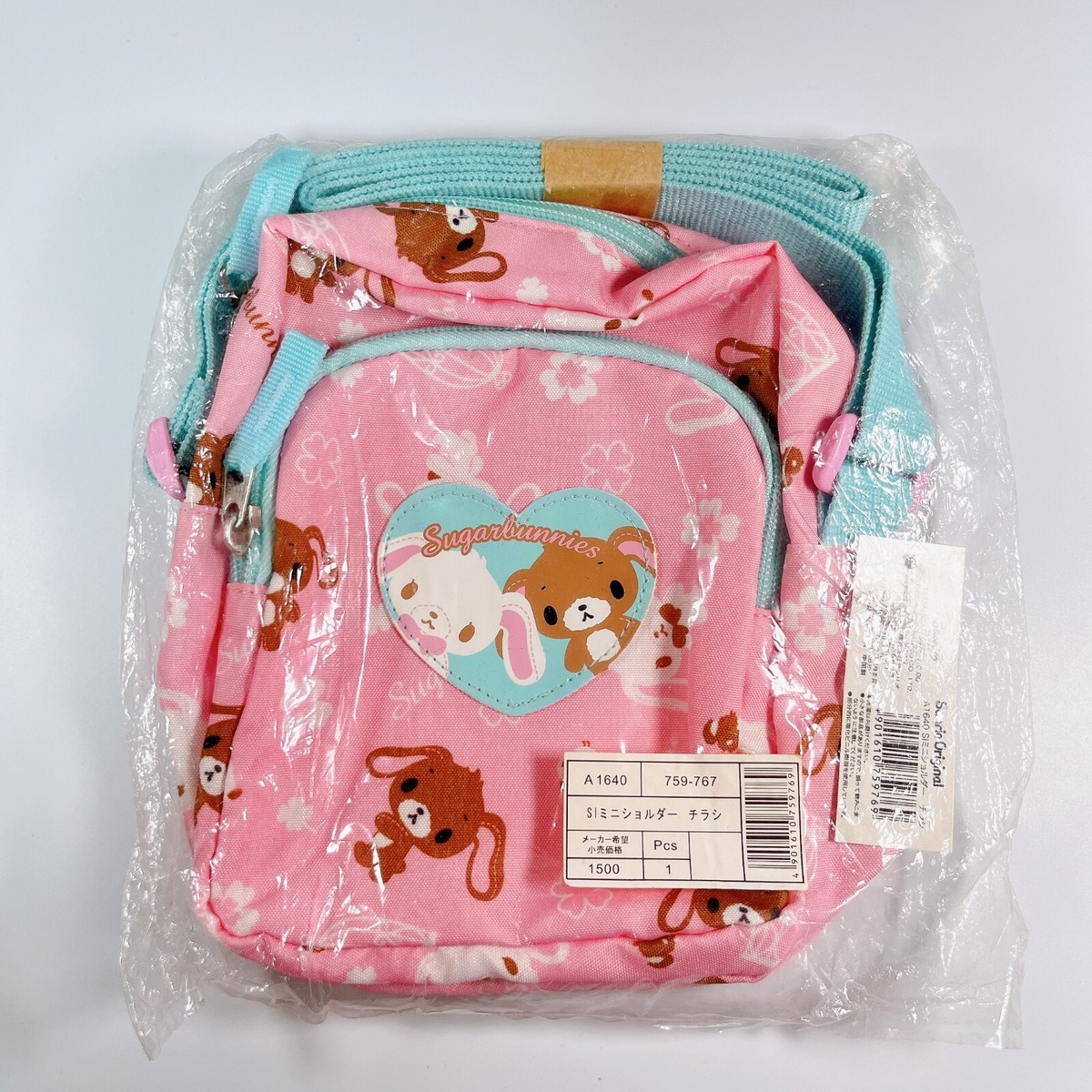 Sanrio Sugar Bunnies Mini Shoulder Bag Pouch Pink Shirousa Kurousa