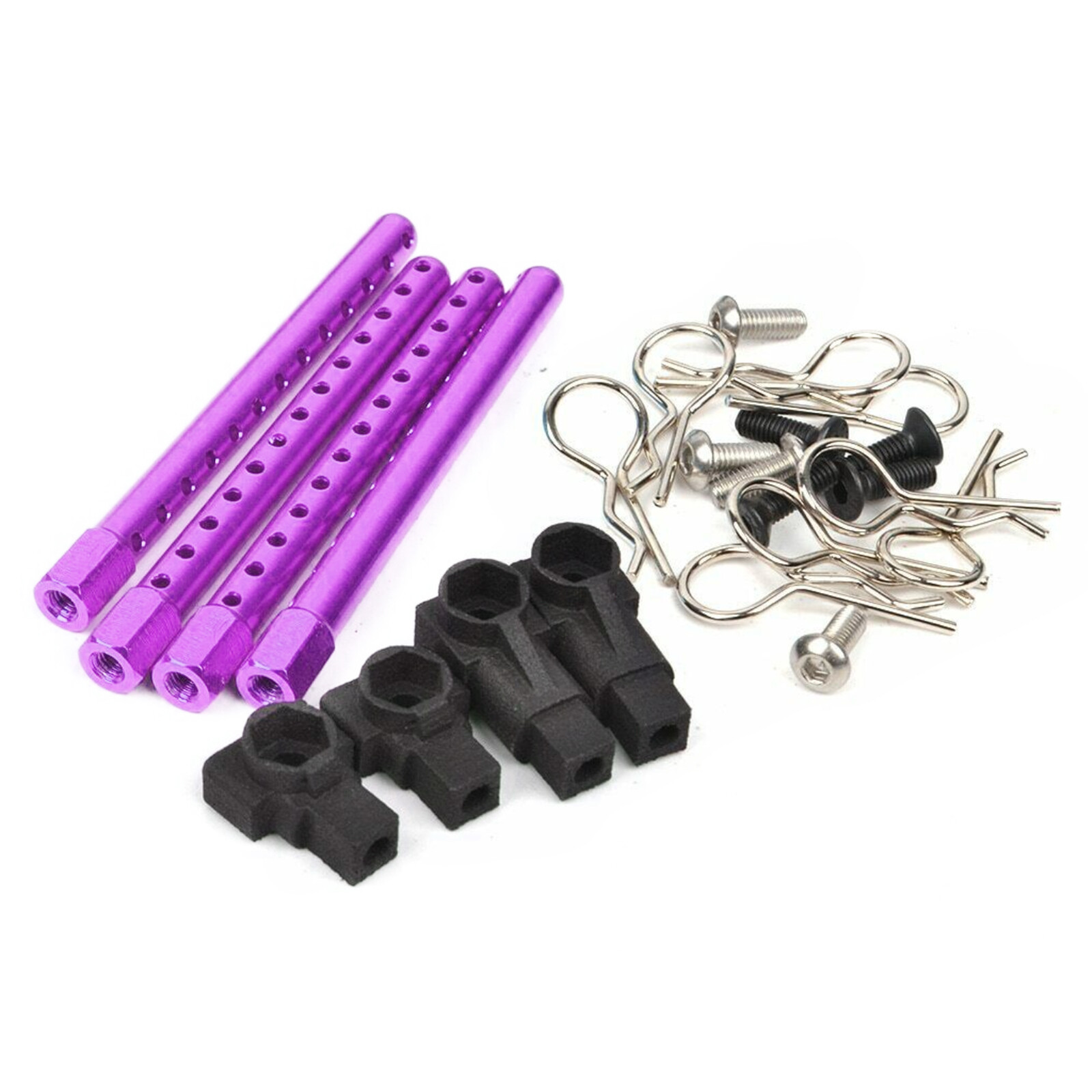 Upgrade Aluminum Alloy Body Posts Mount DIY Kit for Tamiya TT01 1/10 RC Car
