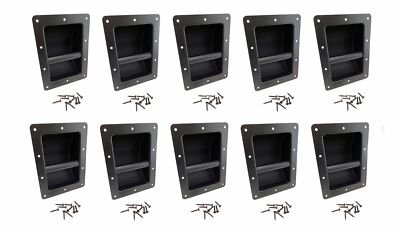 (10 PACK) PROCRAFT TYH-32 Blk Recessed Bar Handle for PA Cabinet & Cases w/Screw