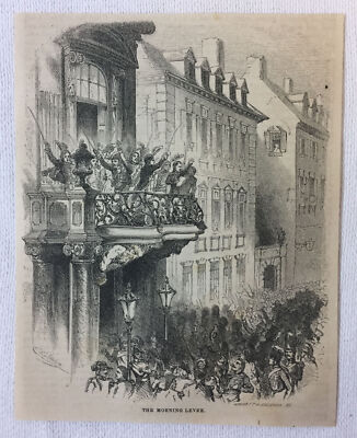 1852 magazine engraving ~ NAPOLEON - THE MORNING LEVEE