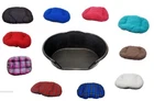 black plastic dog bed cat bed with warm soft cushion pillow uk made
