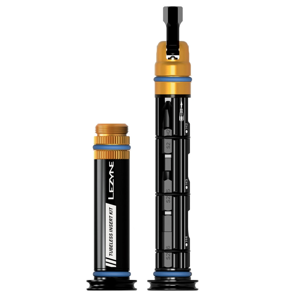 Lezyne Dual Insert Kit outillage tubeless et multi-outil robuste insérable dans le cintre