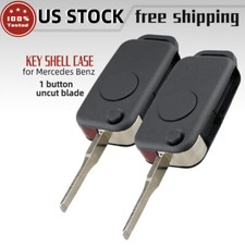 2 For Mercedes Benz W168 W124 W202 1984-2004 Remote Fob 1button Flip Key Case 2 For Mercedes Benz W168 W124 W202 1984-2004 Remote Fob 1button Flip Key Case