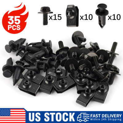 35x For Ford Body Bolts & U-nut Clips -M6 Engine Under Cover Splash Shield Guard