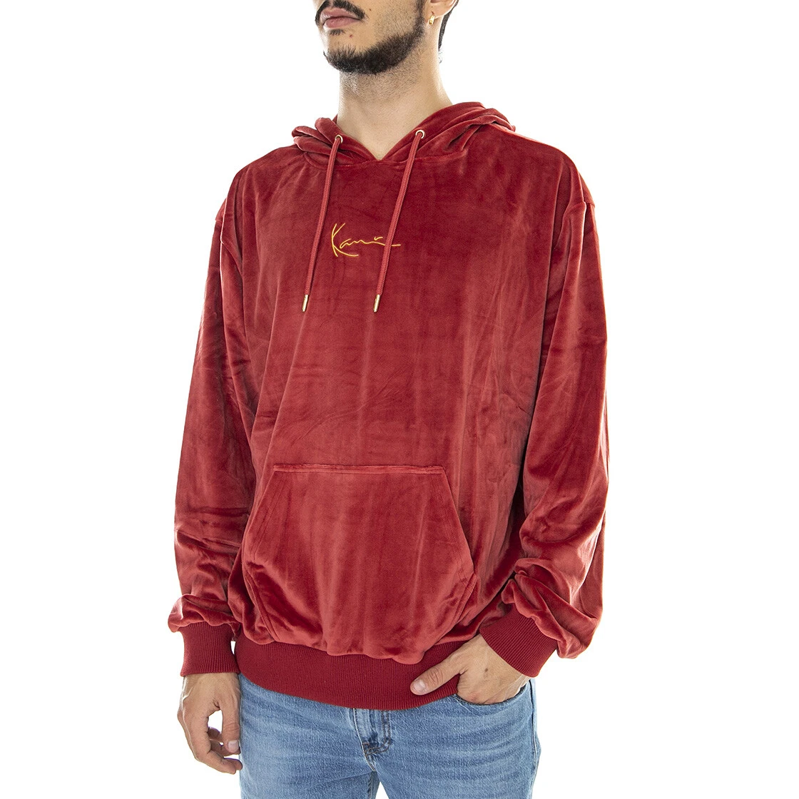 Red velour sweatshirt new arrivals