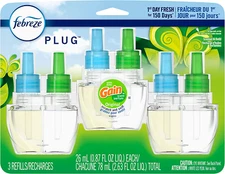 Febreze Odor-Fighting Fade Defy PLUG Air Freshener Refill, Gain Original Scent,