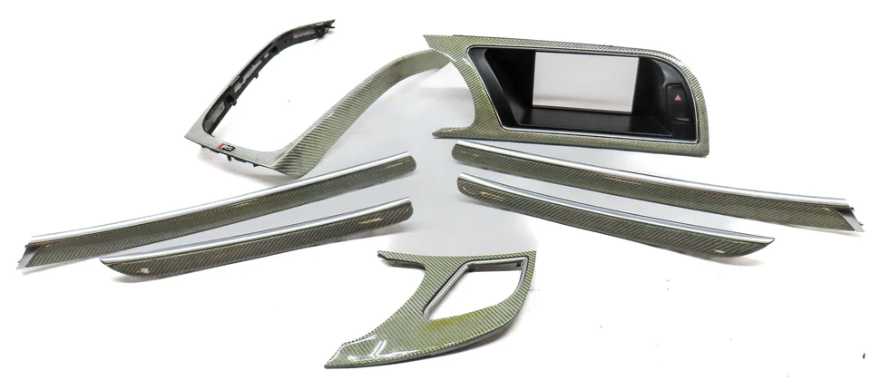 AUDI RS5 2014 (B8 8T) tablero puerta consola interior juego panel embellecedor (aluminio carrera) Foto 2 de 4