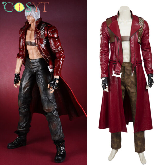 HOT Devil May Cry V 5 Dante DMC 5 Cosplay Costume Deluxe Leather Outfit full set