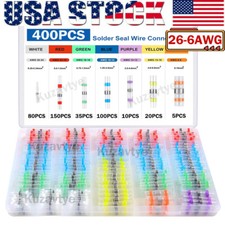 400PCS Heat Shrink Solderstick Solder Stick Wire Electrical Butt Connector Kit