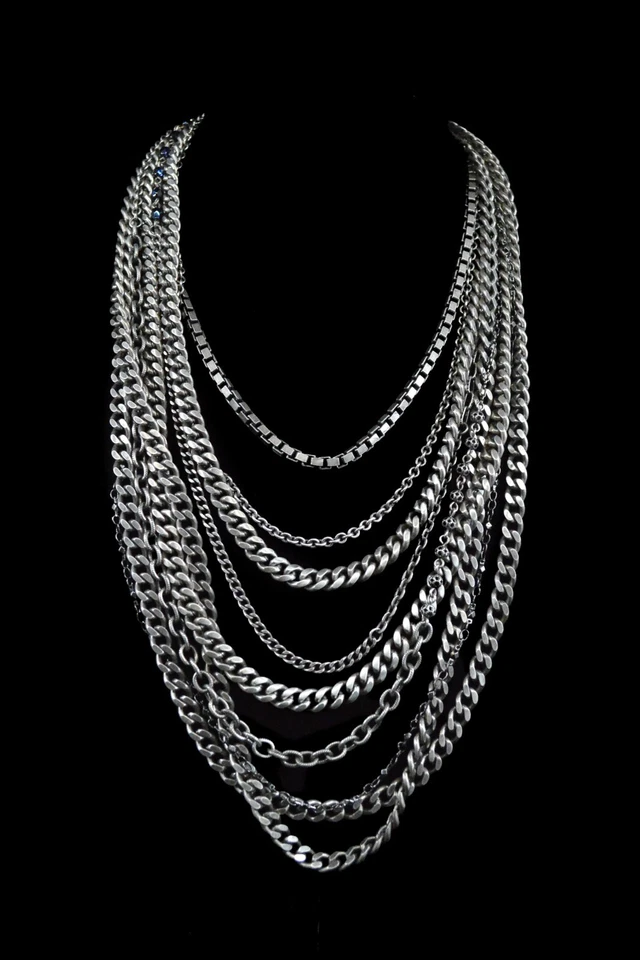 Collar de cadena de plata multihilo DANNIJO