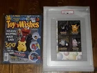 GENGAR PIKACHU POKEMON CARD SHEET HAND CUT HASBRO TOY WISHES MAGAZINE GOLD PSA 1