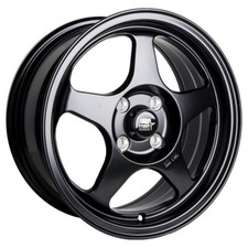 (1) 15x6.5 +35 MST MT29 4x100 Matte Black Whe...