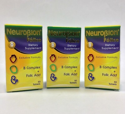 3 PACK - NEUROBION - FOLICO - DIETARY SUPPLEMENT - 50 TABS