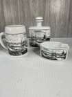 DECANTER MUG & CIGAR ASHTRAY UETERSEN ALTENKUNSTADT GERMAN PORCELAIN vintage — photo 1