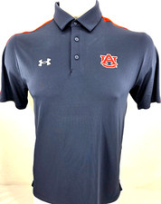 NEW Auburn Tigers Navy Under Armour Playoff SS Button Golf Polo Shirt Men's M