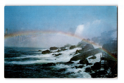 Niagara Falls with Rainbow Bridge, Postcard