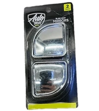 Auto Drive 2-PK SQUARE BLIND SPOT MIRRORS PUSH & ADJUST Drivers Passenger Side