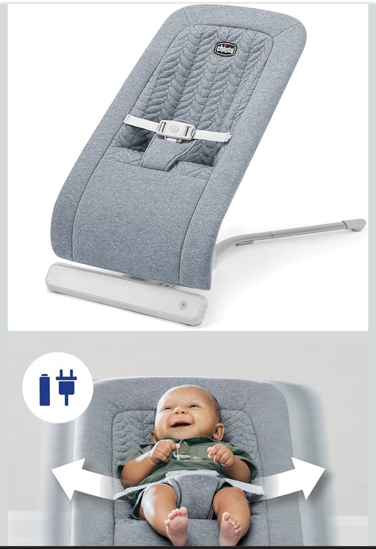 Chicco-E-Motion Auto-Glider & Bouncer. Color: Grey