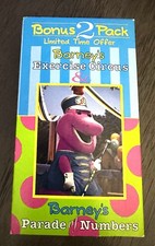 Barney’s Exercise Circus Parade of Numbers VHS 1992 Video 2 Tape Set -Bonus Pack