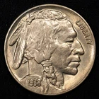 1938-D/D Buffalo Nickel Choice Uncirculated BU+