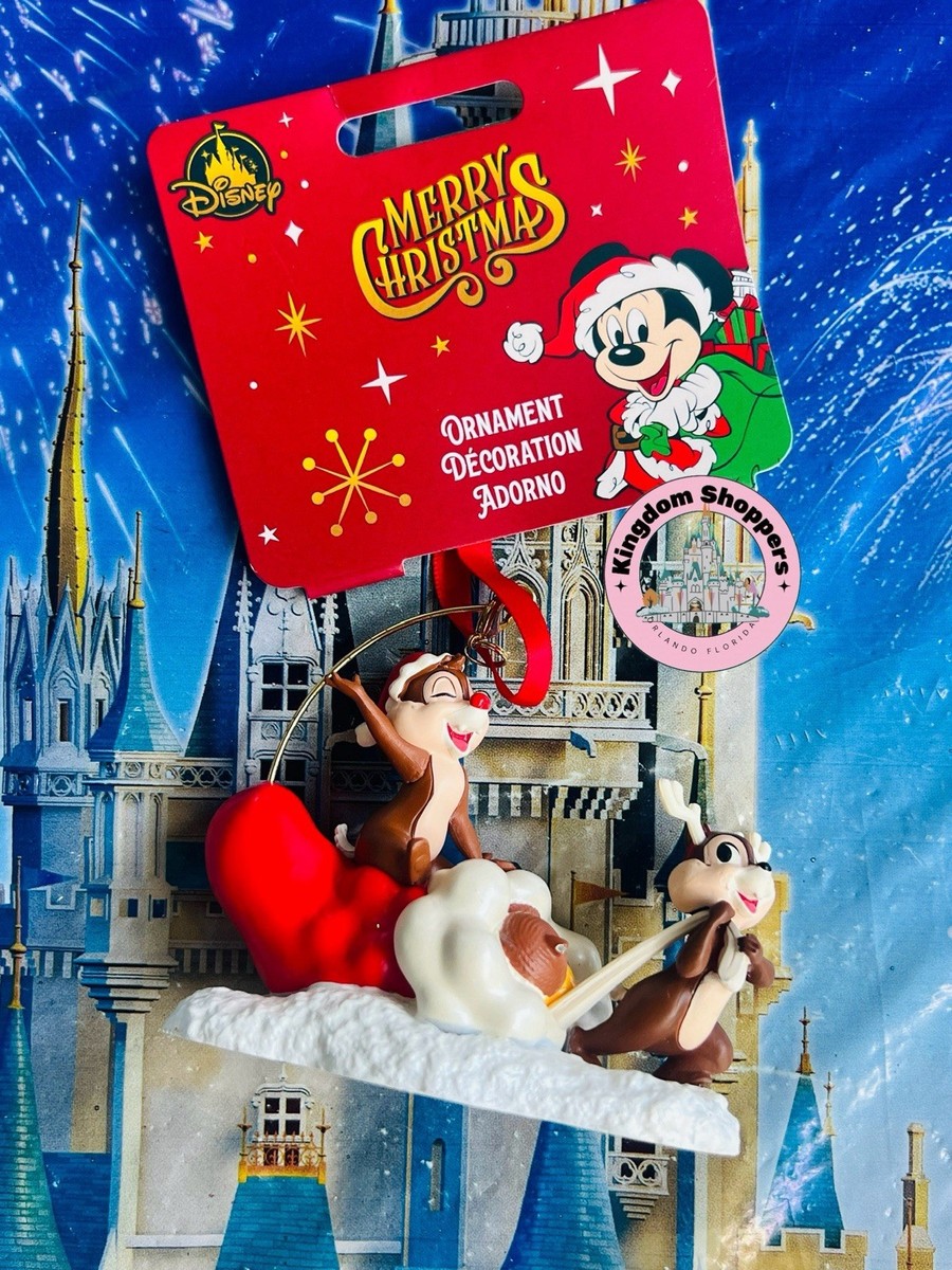 2025 Disney Parks Merry Christmas Ornament Chip & Dale With Sack