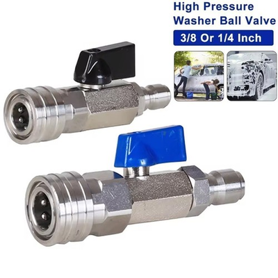 #ad High Pressure Washer Ball Valve 3 8quot; Or 1 4quot; Quick Connector Control Switch NEW $17.48