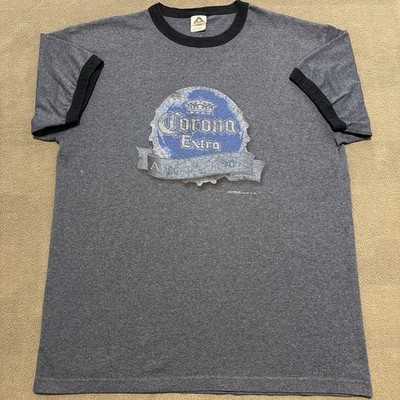 Vintage 2005 Corona Extra Beer Absolute Paradise Ringer Style T-Shirt Men's XL