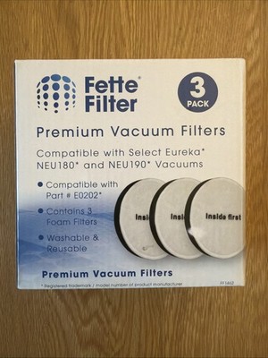 Fette Filter 2 New Premium Vacuum Filters For Eureka NEU180 & NEU190 Vacuums