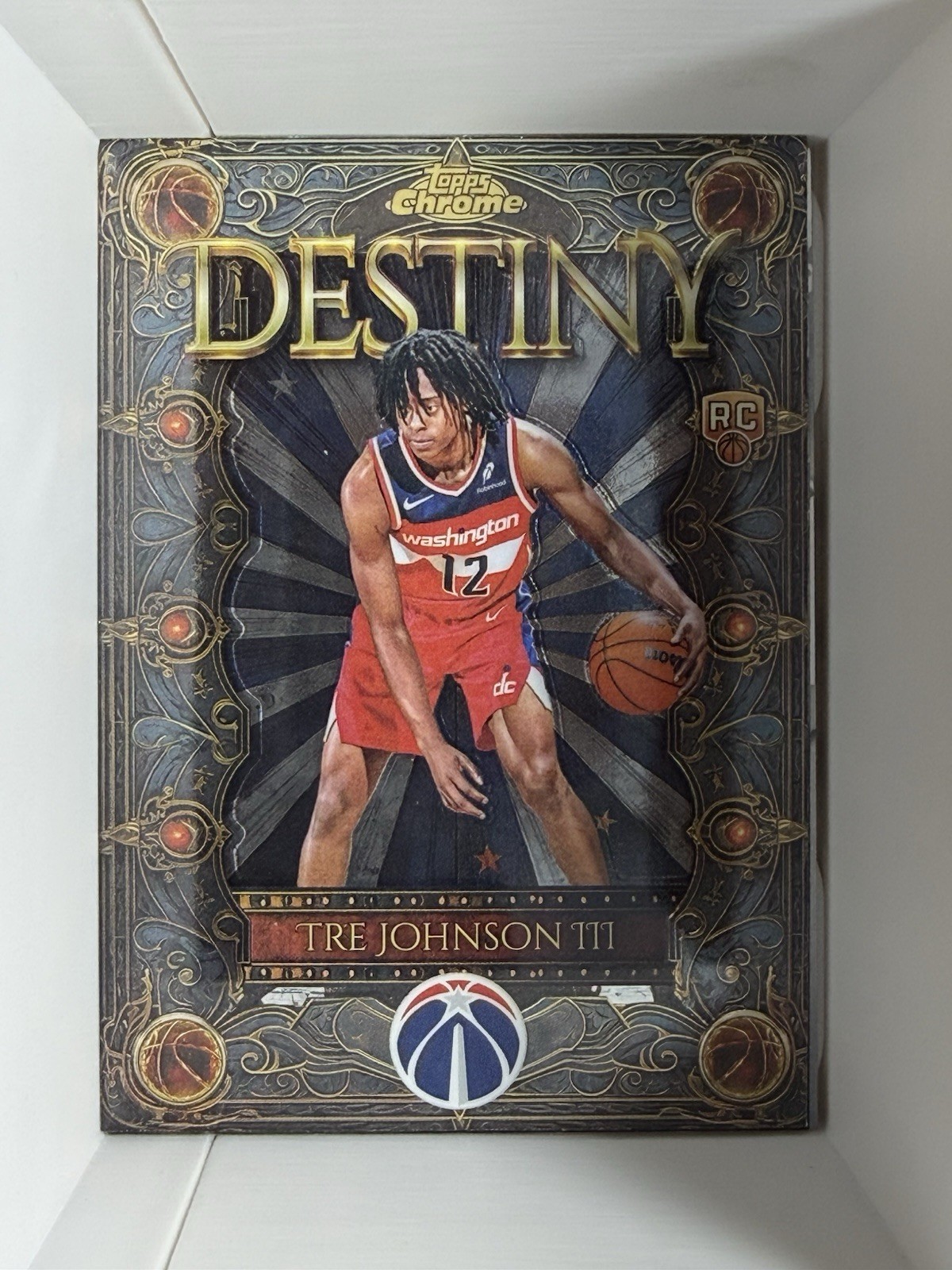 TRE JOHNSON III DESTINY TOPPS CHROME INSERT 2025-26 WASHINGTON WIZARDS