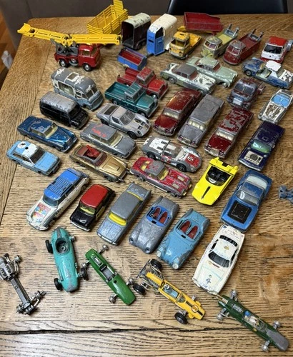 Job Lot Of Play Worn Vintage Corgi Toy Cars | Spares - Very Worn Retro Toys